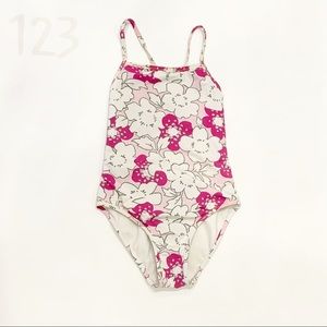 Oscar de la Renta Floral One-Piece Swimsuit - Size 5Y